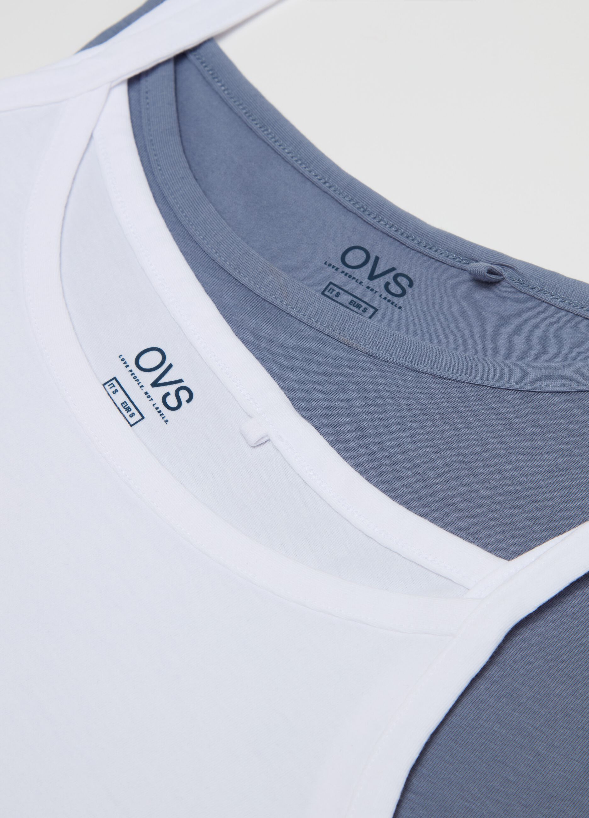 Two-pack vests with round neck