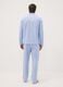 Blue striped pyjamas in pure organic cotton with collar_2