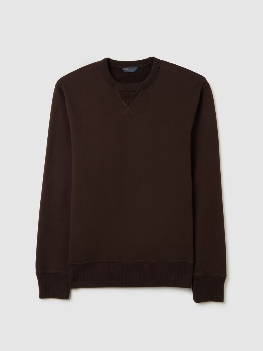 Pure cotton brown regular fit sweater_4