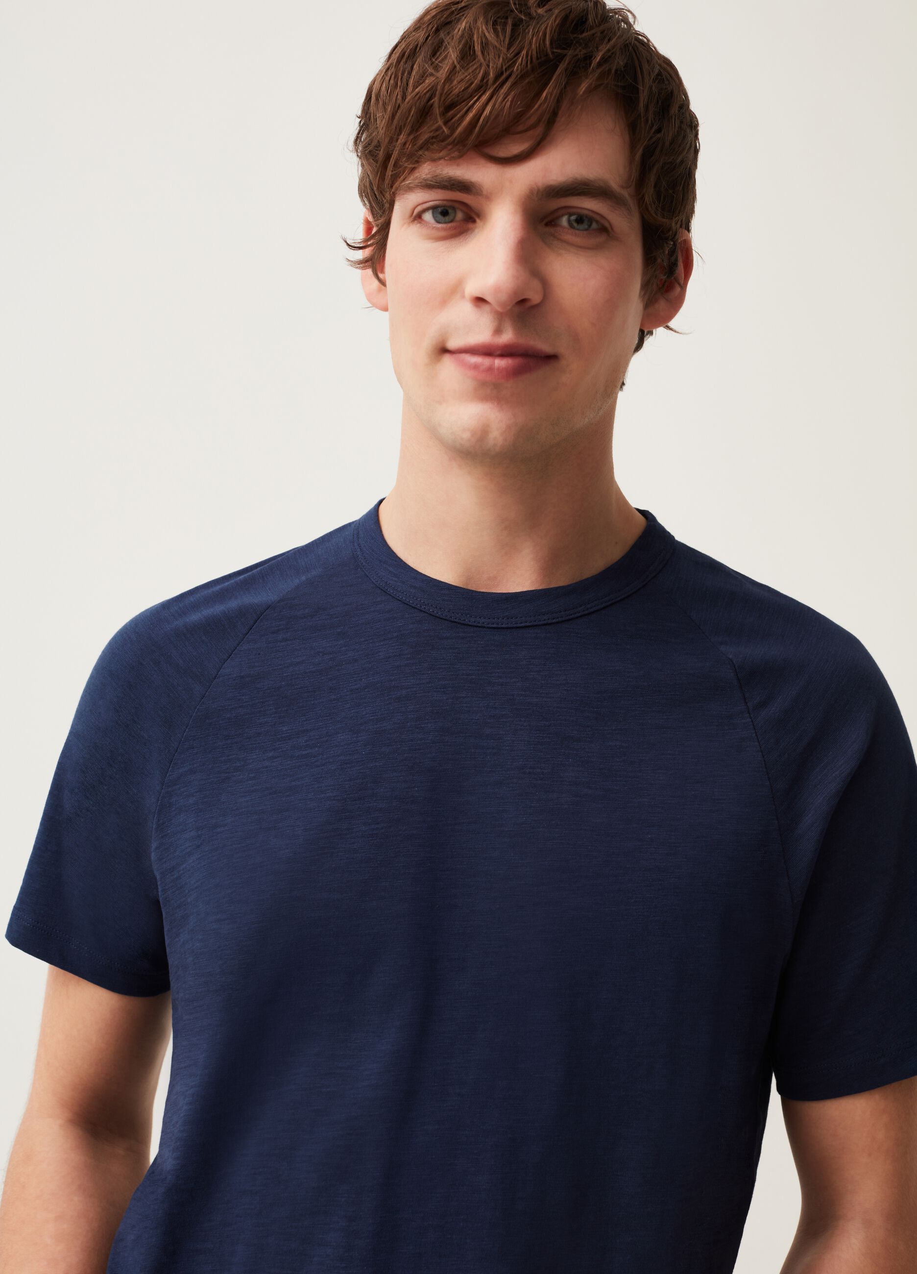 Ovs T-shirt in slub jersey con maniche raglan