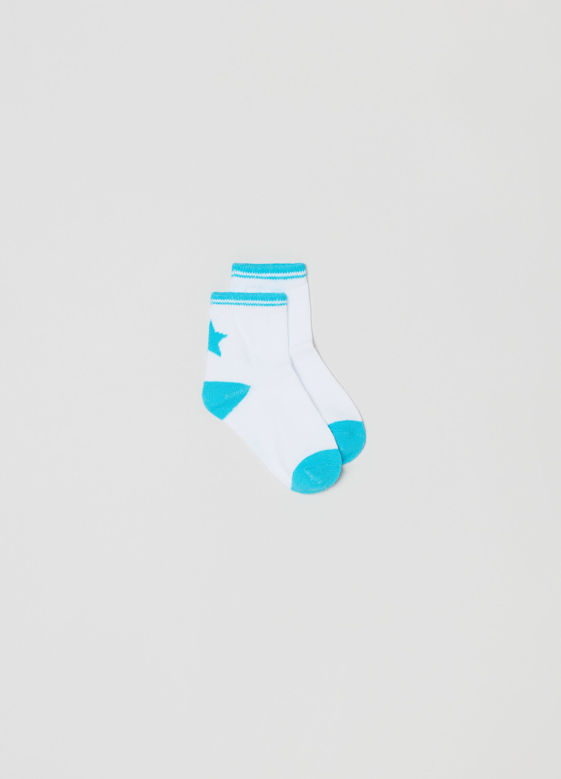 Multi-pack short socks with star design.