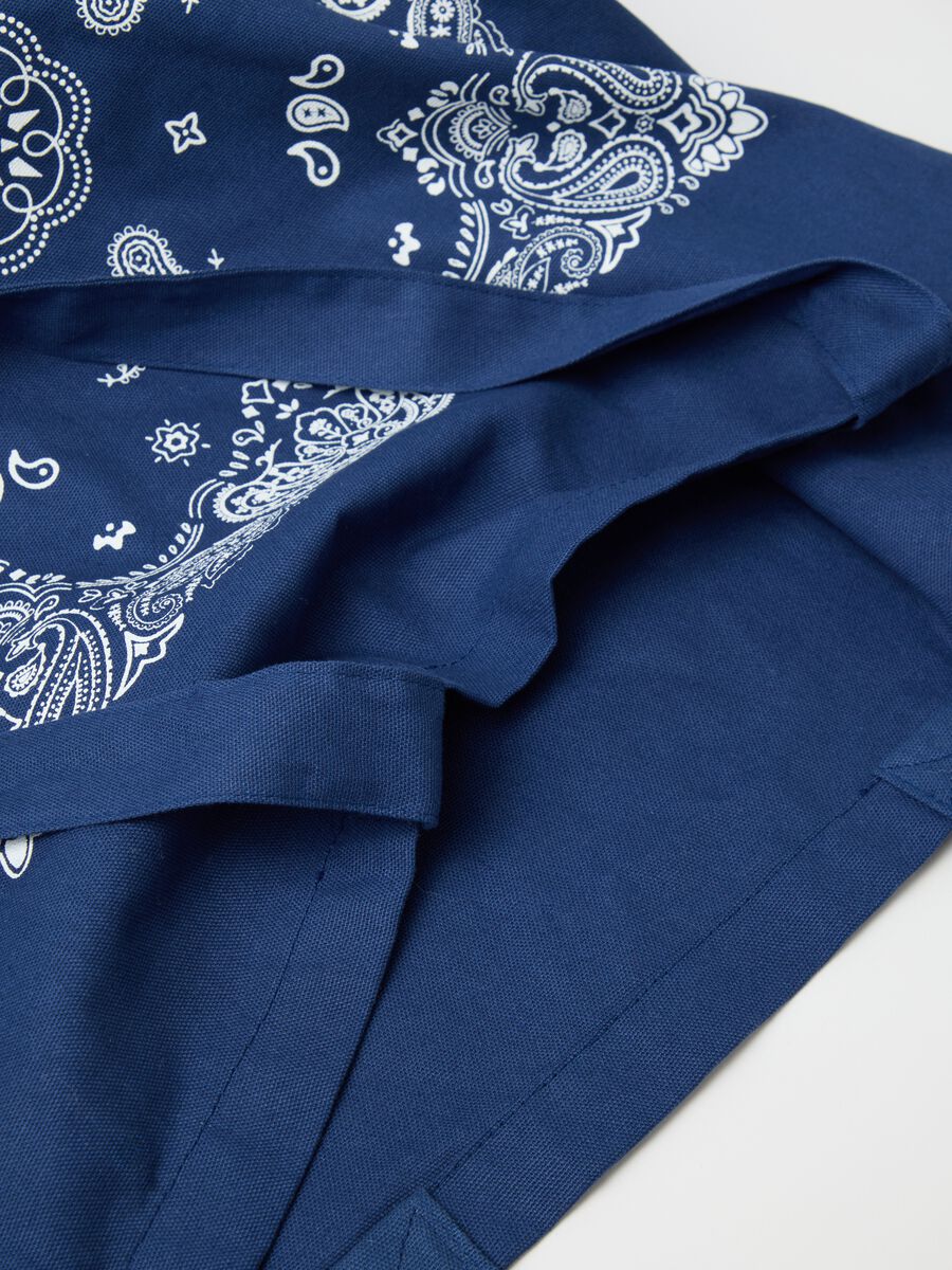 Men's Blue Pure Cotton Shopper Bag with Print_2