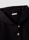 Black regular-fit coat with hood and buttons_1