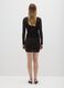 Black stretchy dress with high collar and fitted silhouette_2