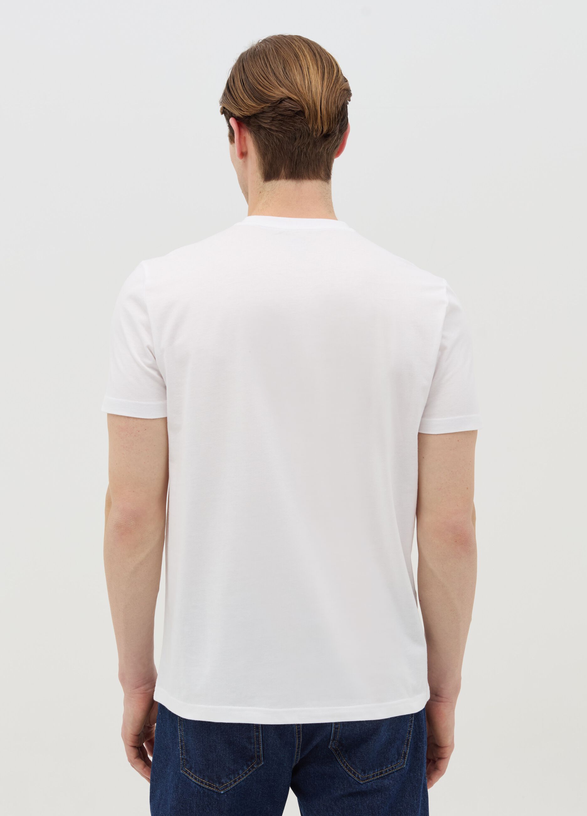 Cotton T-shirt with "Capri Italy" print