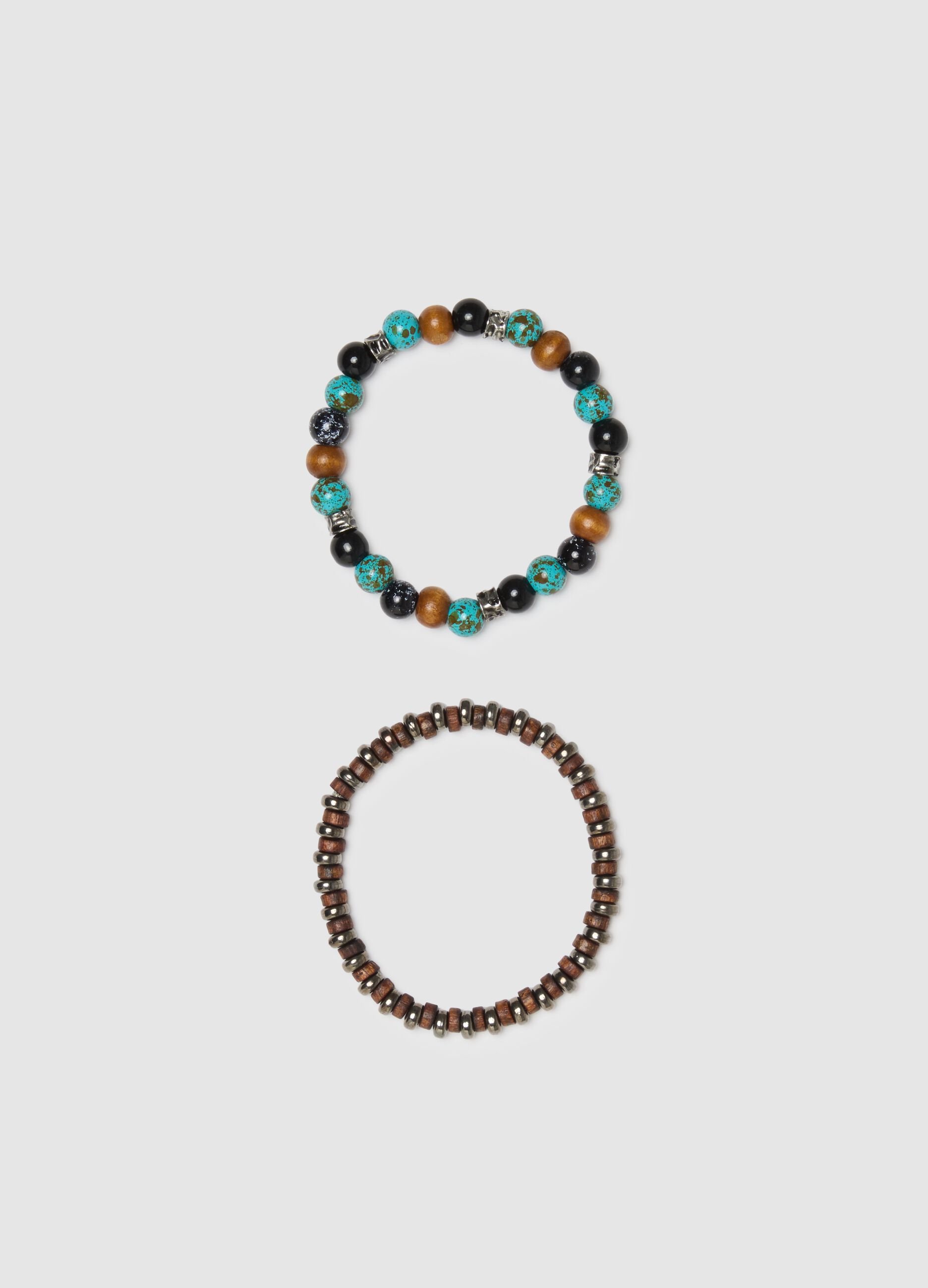 Glass Multicolor Bracelet Twin Pack