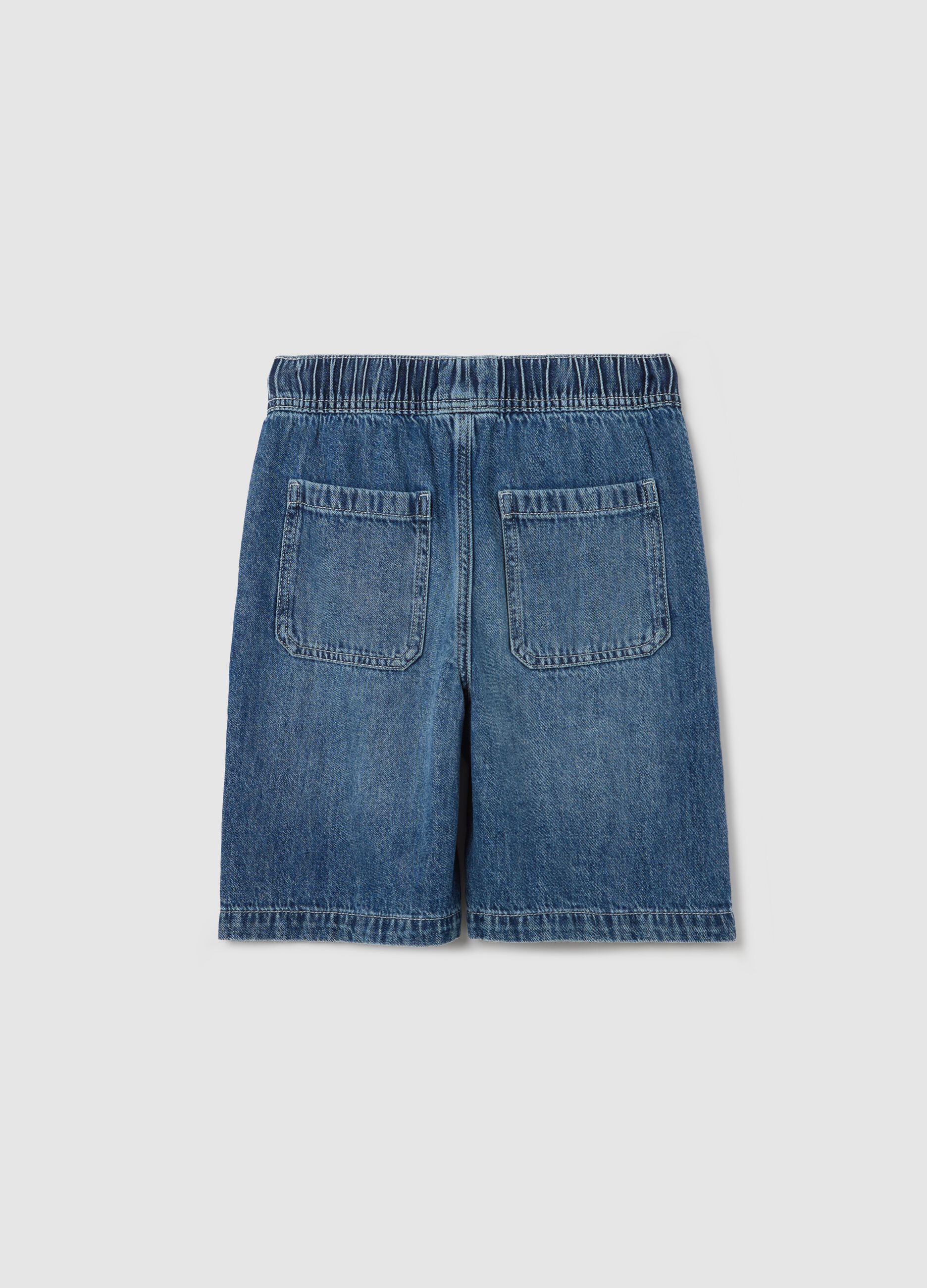 Blue denim shorts