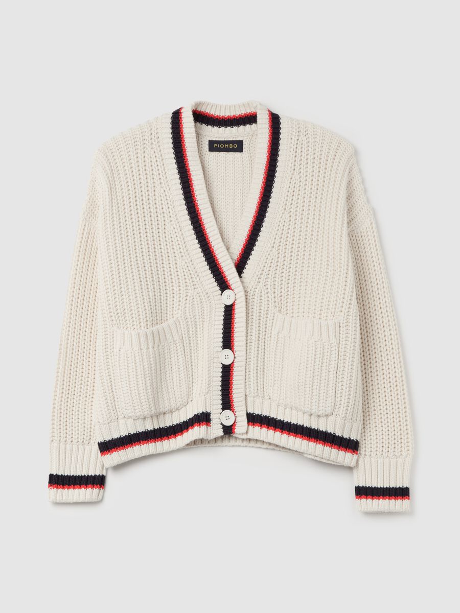 Cardigan with contrasting edging_4