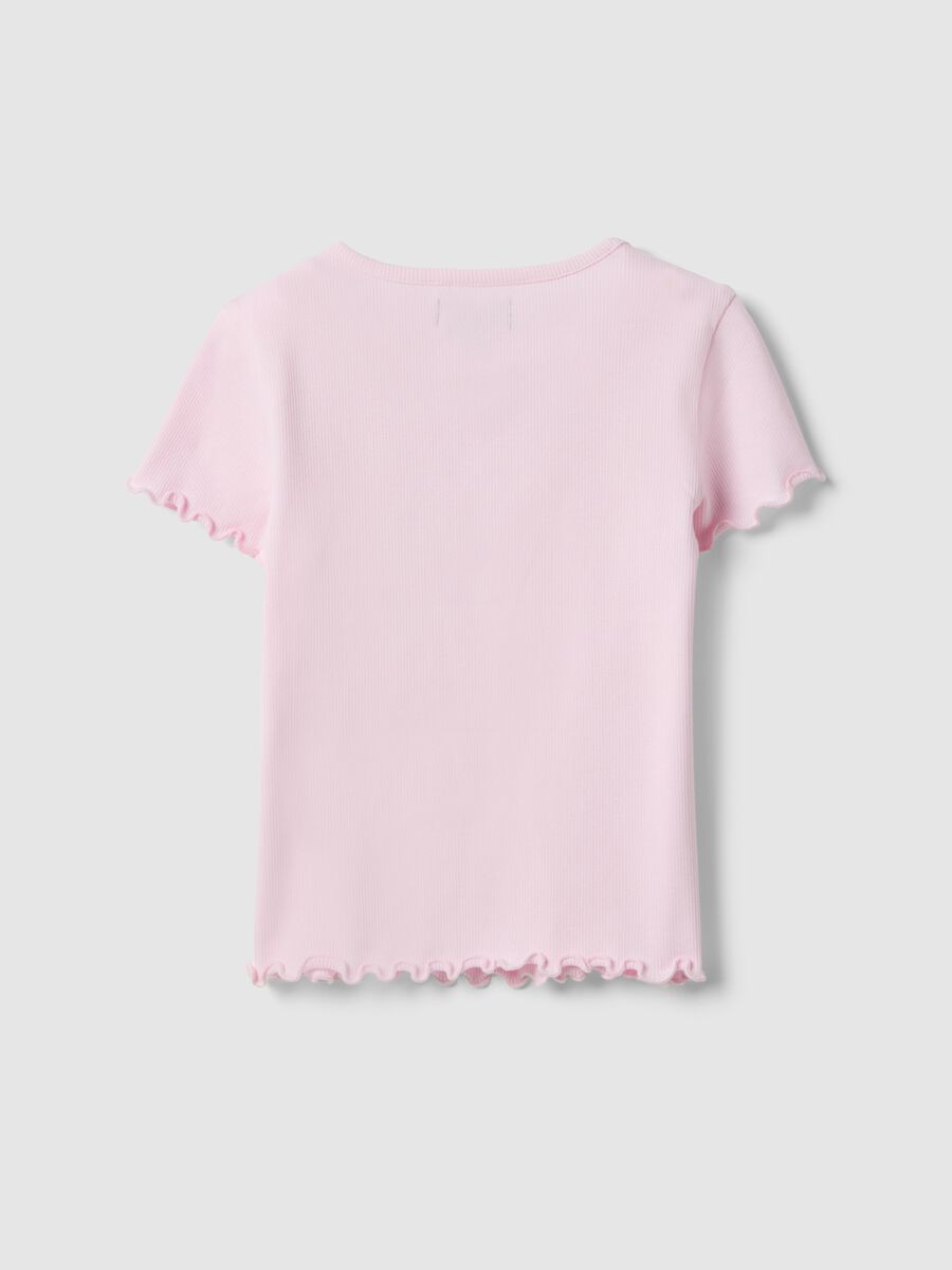 Girls' Pink Stretch Cotton T-Shirt Regular Fit_1