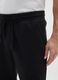 Black fleece trousers regular fit with elastic waistband_3