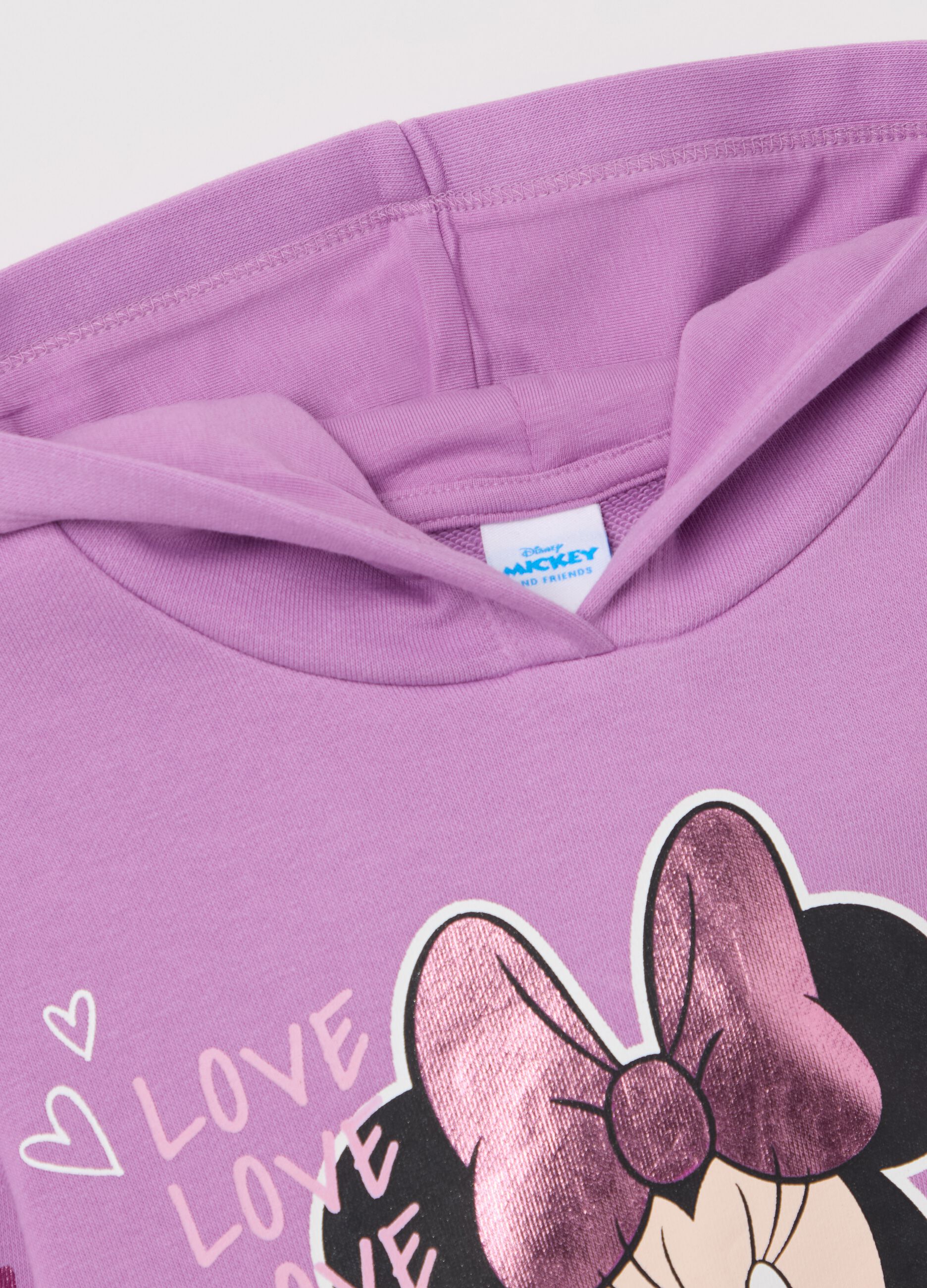 Hoodie with Minnie Mouse print in foil