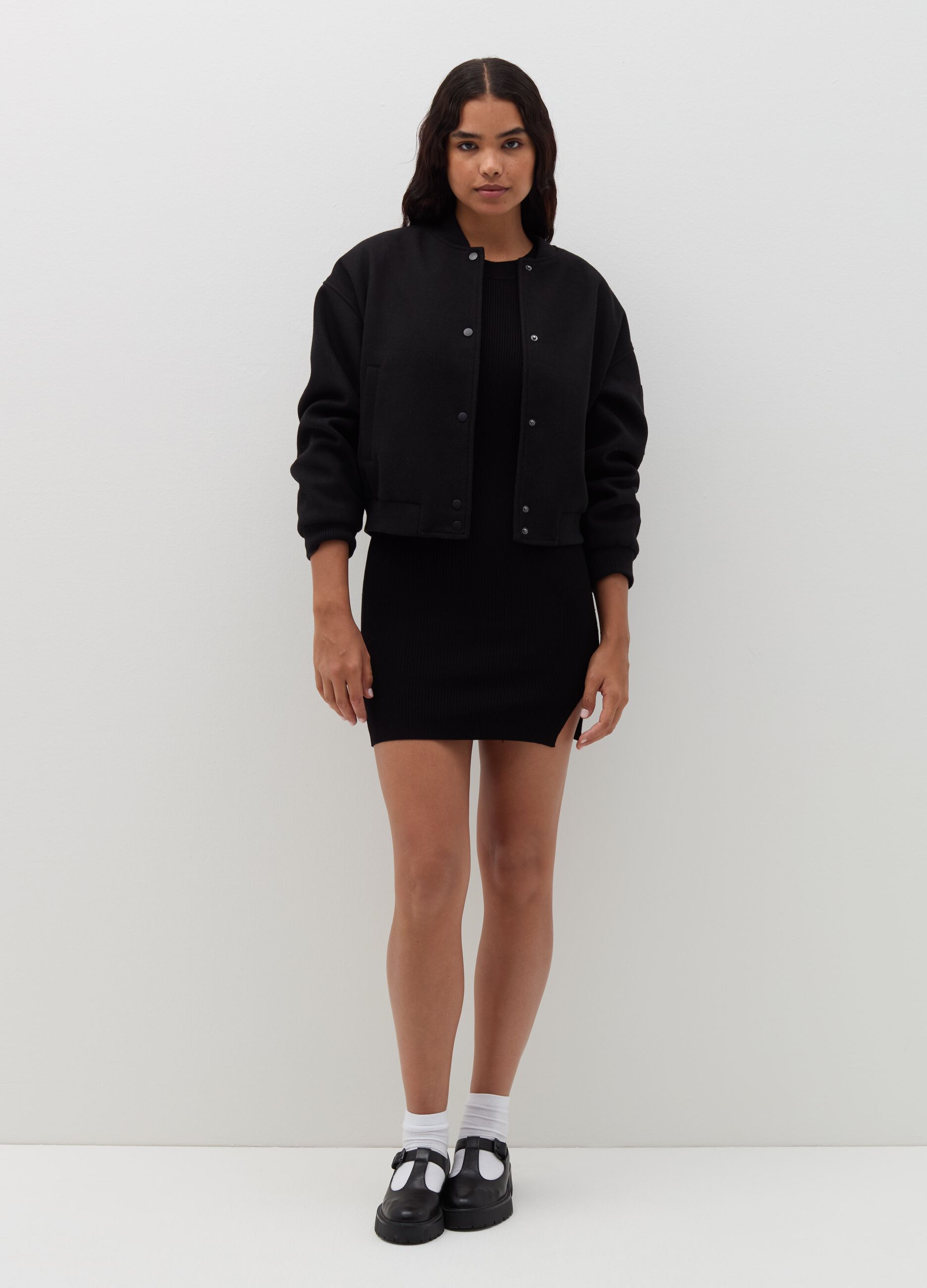 Cloth bomber jacket