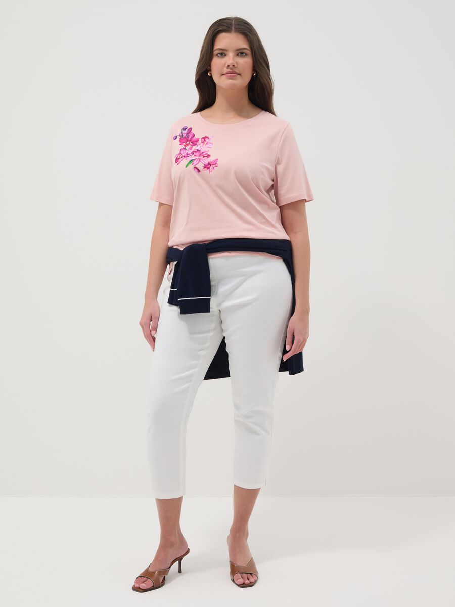 Pink pure cotton regular fit t-shirt with print_1