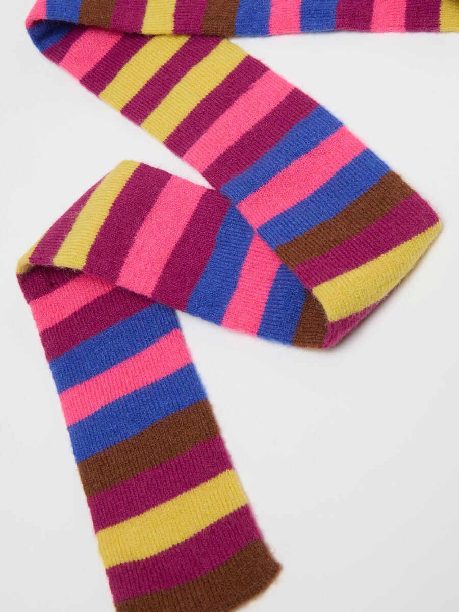 Multicolour striped scarf_3