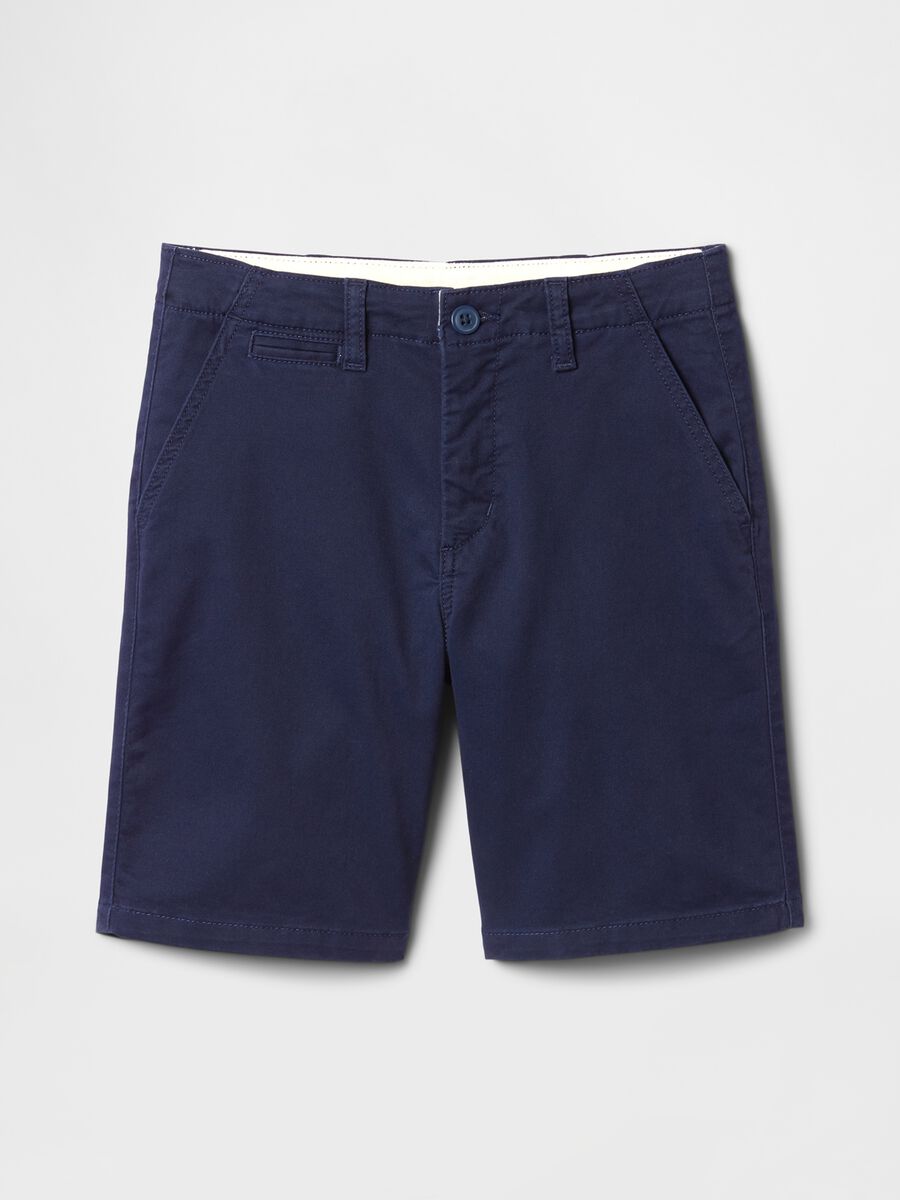 Casual Navy Blue Bermuda Shorts_4