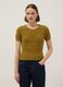 Yellow pure cotton regular fit knitted shirt_0