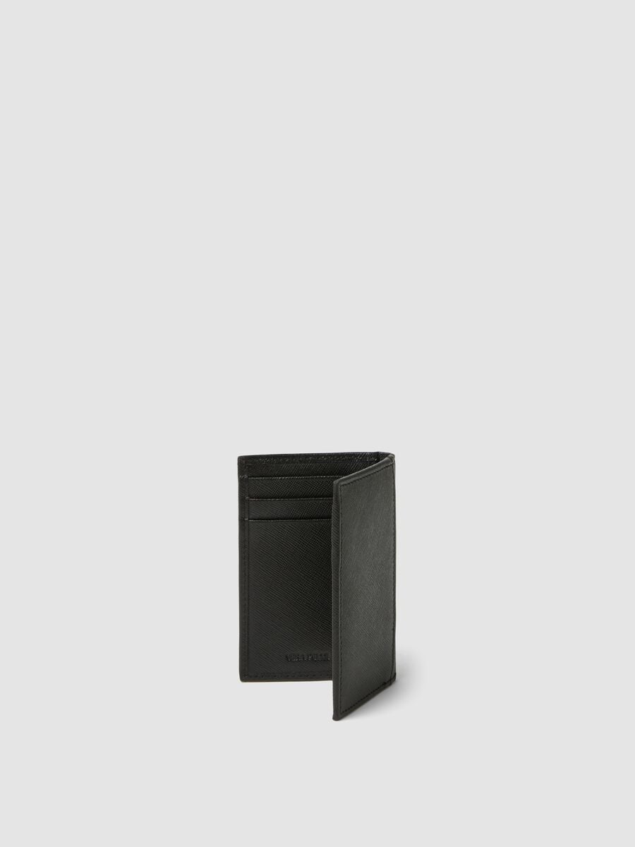 Black genuine leather wallet_1