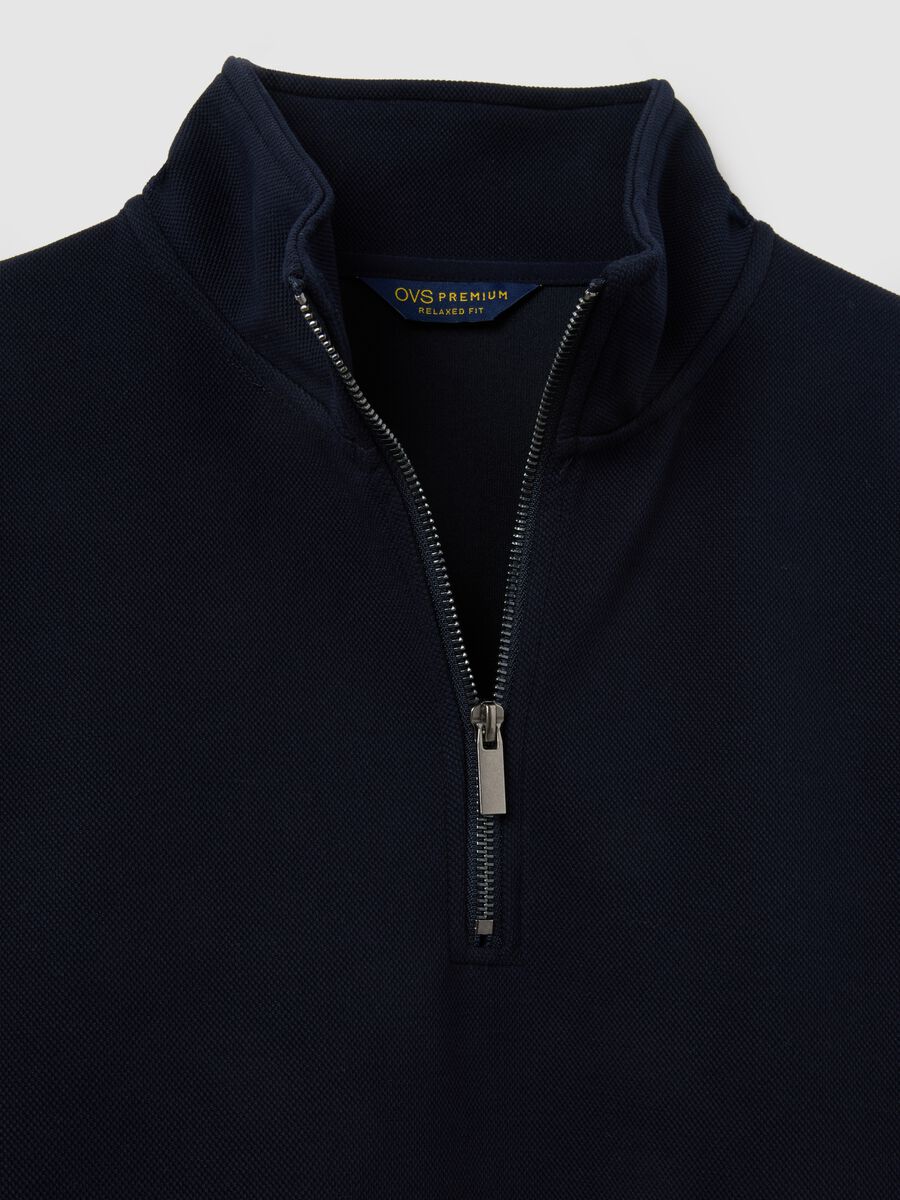 Blue Half-Zip Sweatshirt_5