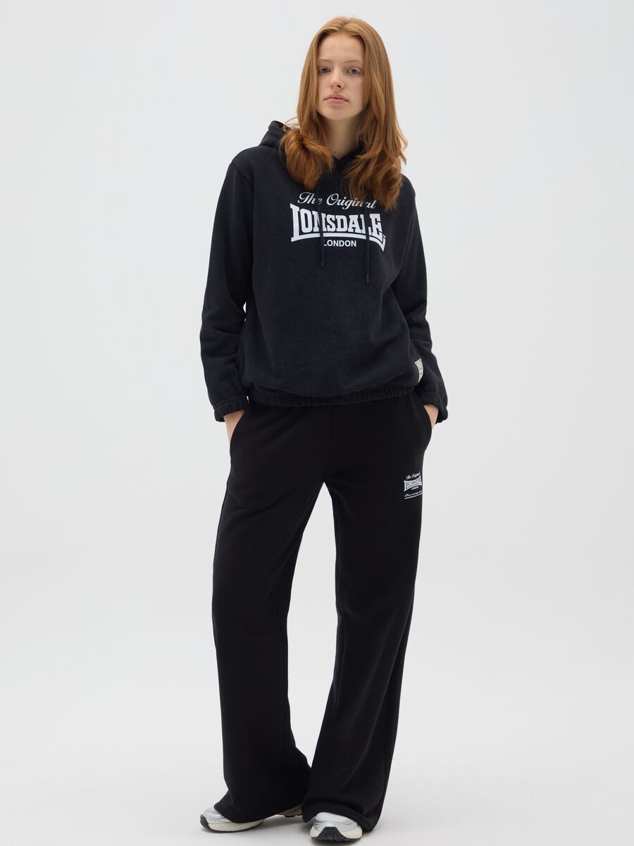 Felpa in cotone nero regular fit_1