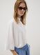 White viscose-blend shirt with mandarin collar_0
