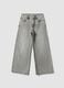 Girls&rsquo; grey wide-leg jeans in pure cotton_3