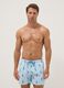 Blue striped swim shorts with seahorse print_0