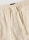 Beige chino Bermuda shorts in pure cotton with elasticated waist_5