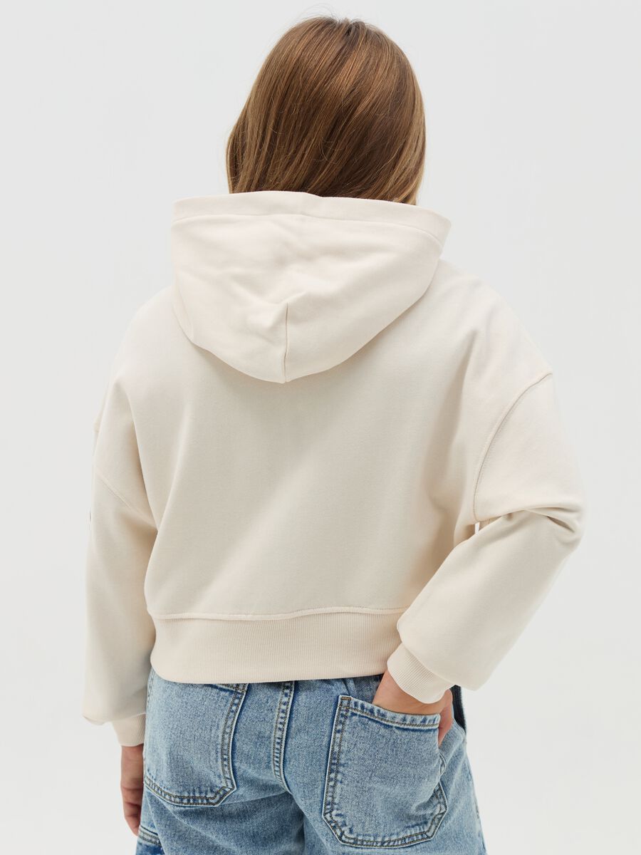 Cropped full-zip sweatshirt with "Boston State College" embroidery_2