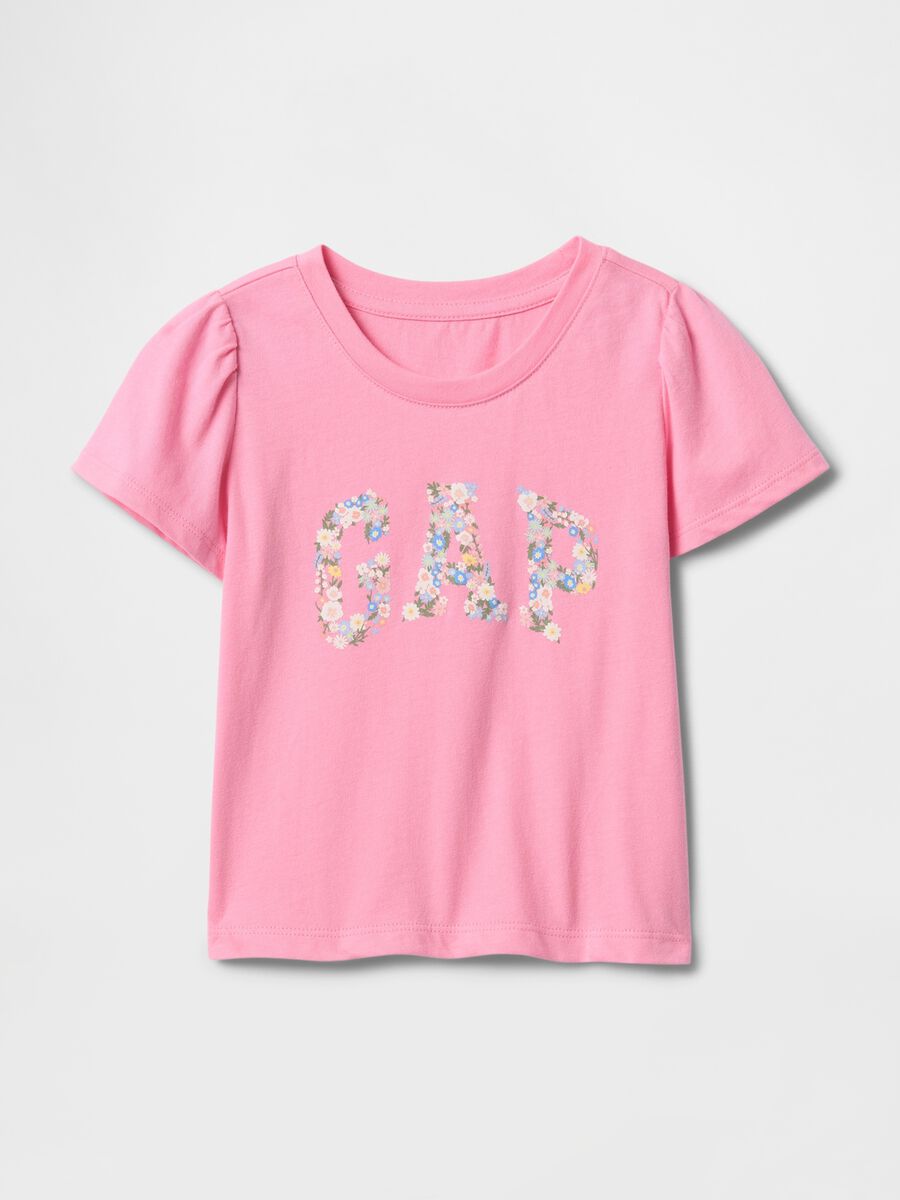 Pink T-shirt for girls in pure cotton GAP_0