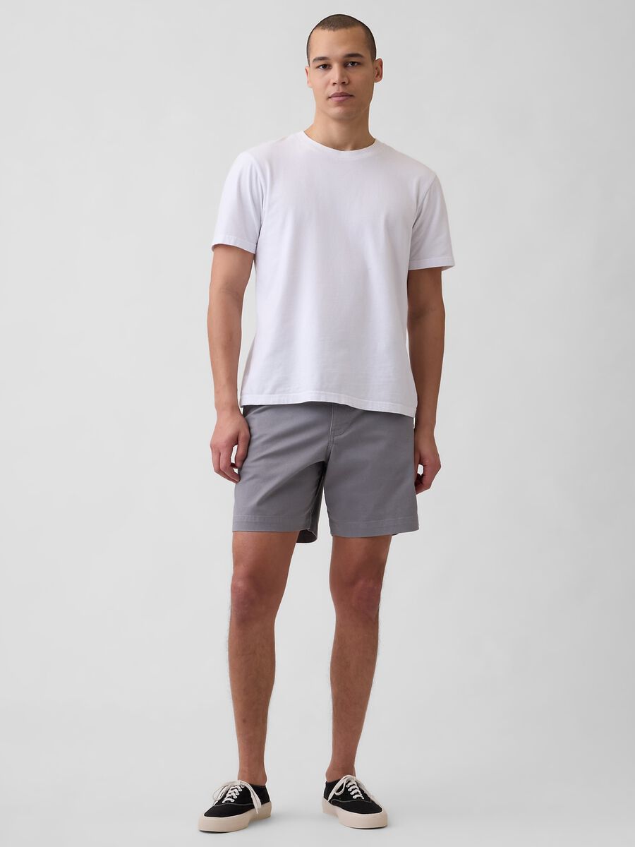 Stretch cotton shorts_0