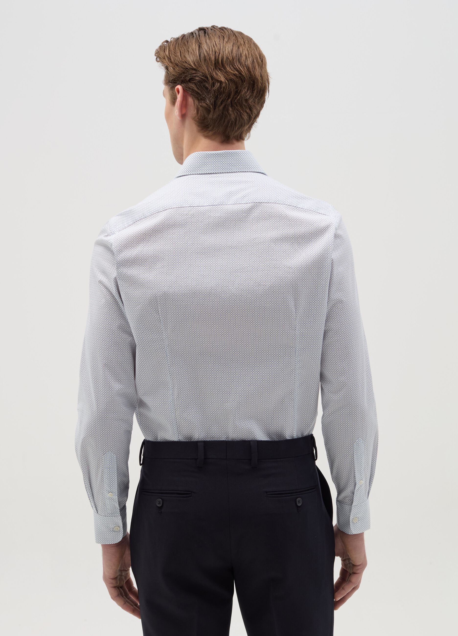 Slim-fit shirt with micro pattern