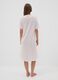 Pink polka-dot pure viscose nightshirt with V-neck_3