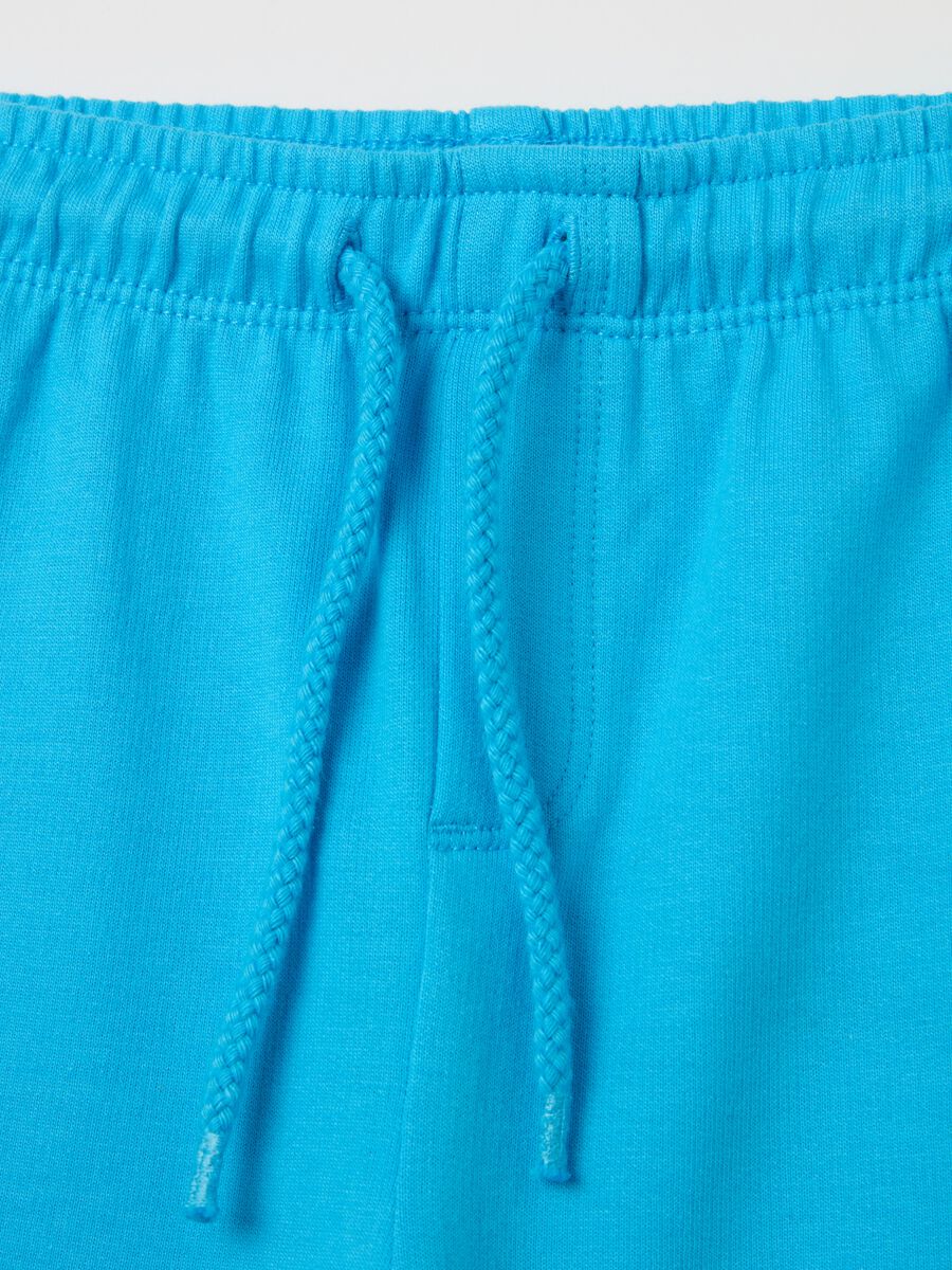 Bermuda shorts in French terry with drawstring_2