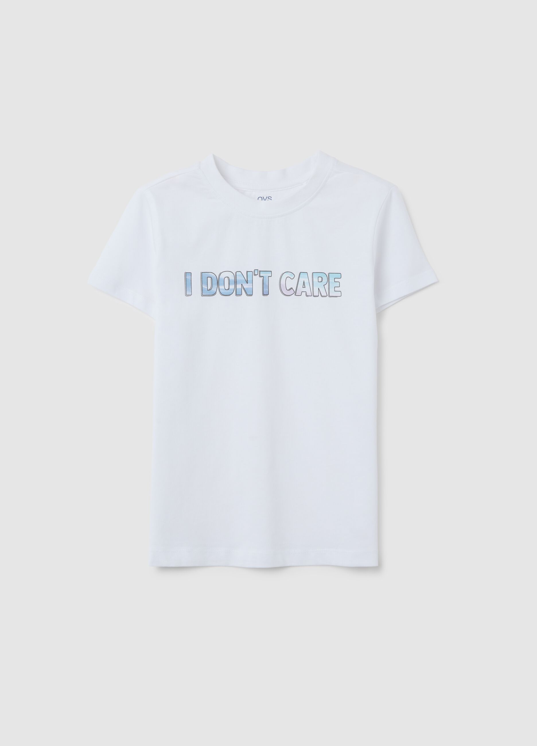Girls' pure cotton white regular fit T-shirt with print
