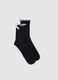 Black cotton socks with ruffles_0