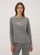 Grey organic cotton and viscose blend pyjamas with teddy bear print_1