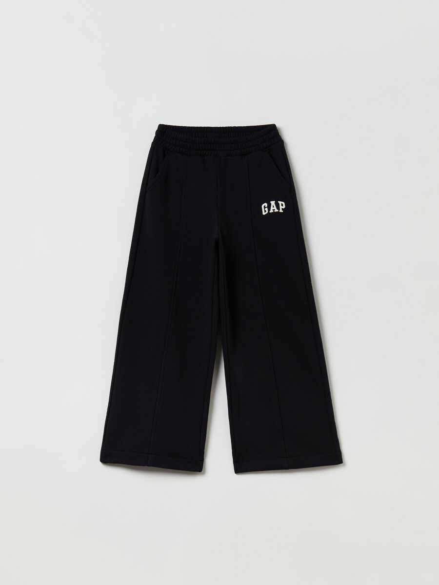 Wide-leg joggers with embroidered logo_0