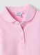 Polo in puro cotone rosa da bimba regular fit con maniche arricciate_3