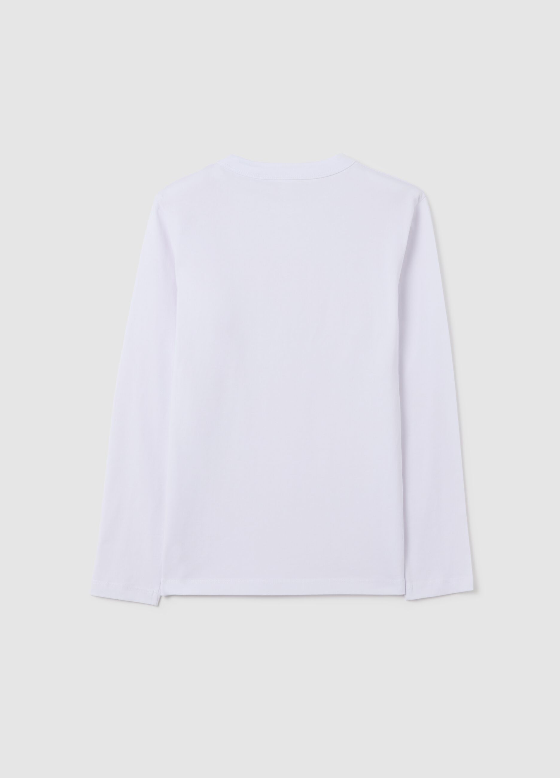 Boys' pure cotton white regular fit t-shirt