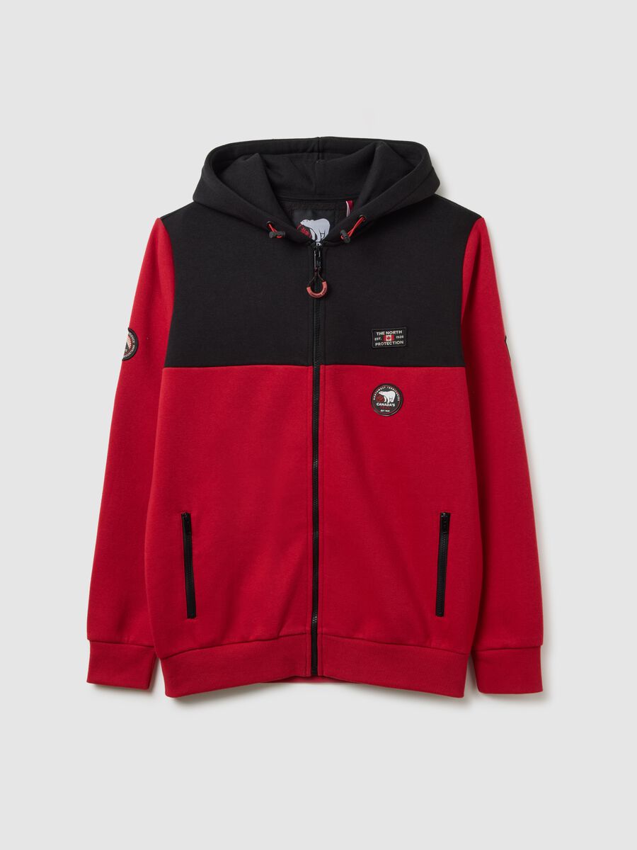 Multicolour cotton blend sweatshirt with zip_4