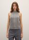 Regular fit grey high collar knitted vest_1