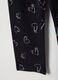 Girls' black stretch cotton skinny fit leggings with hearts_3