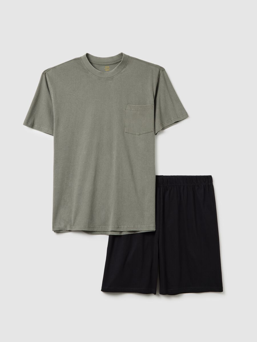 Men's green pure cotton comfort fit set_4
