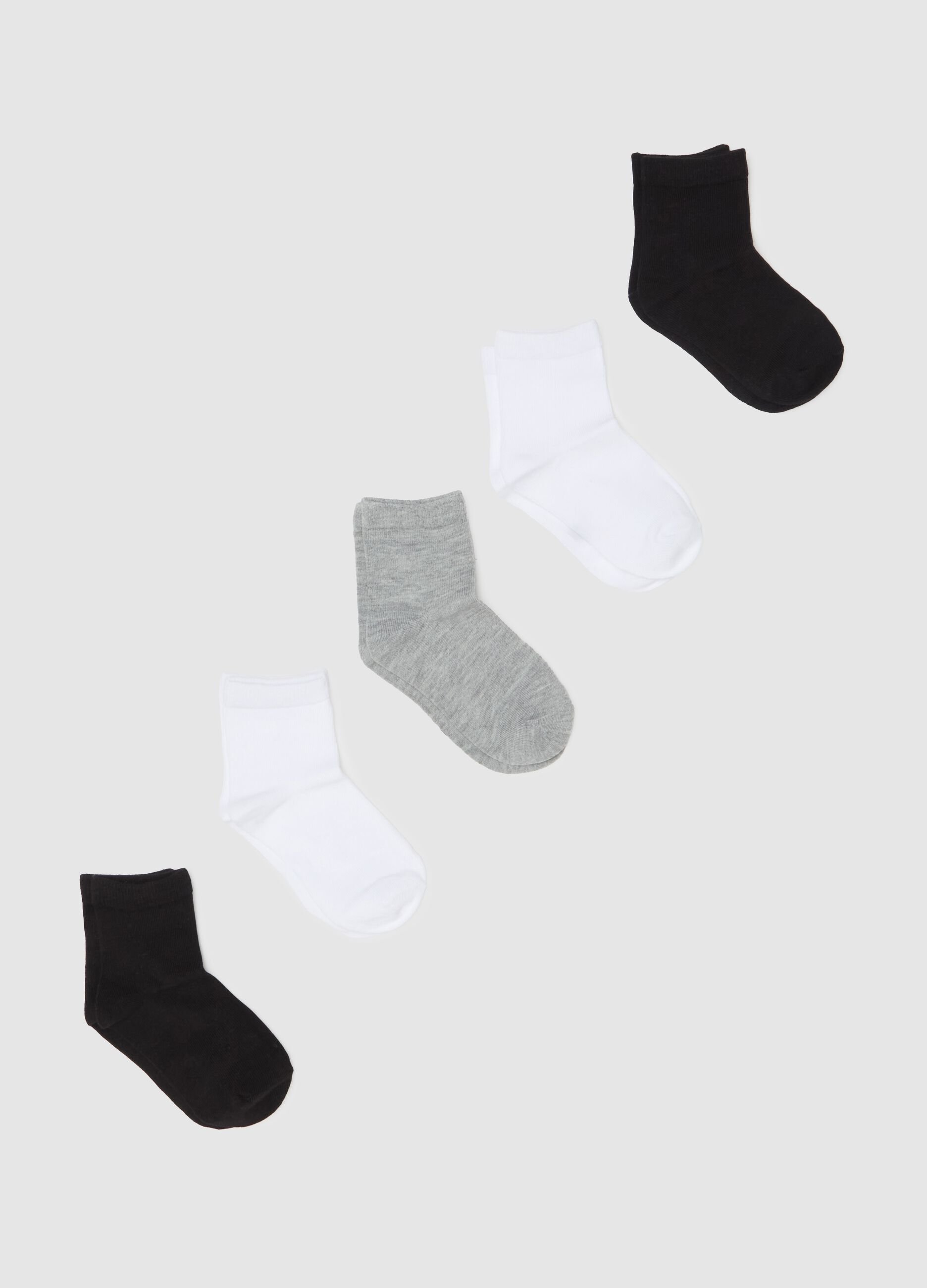 Five-pair pack short stretch socks