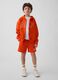 Orange mixed cotton kids shorts regular fit_0