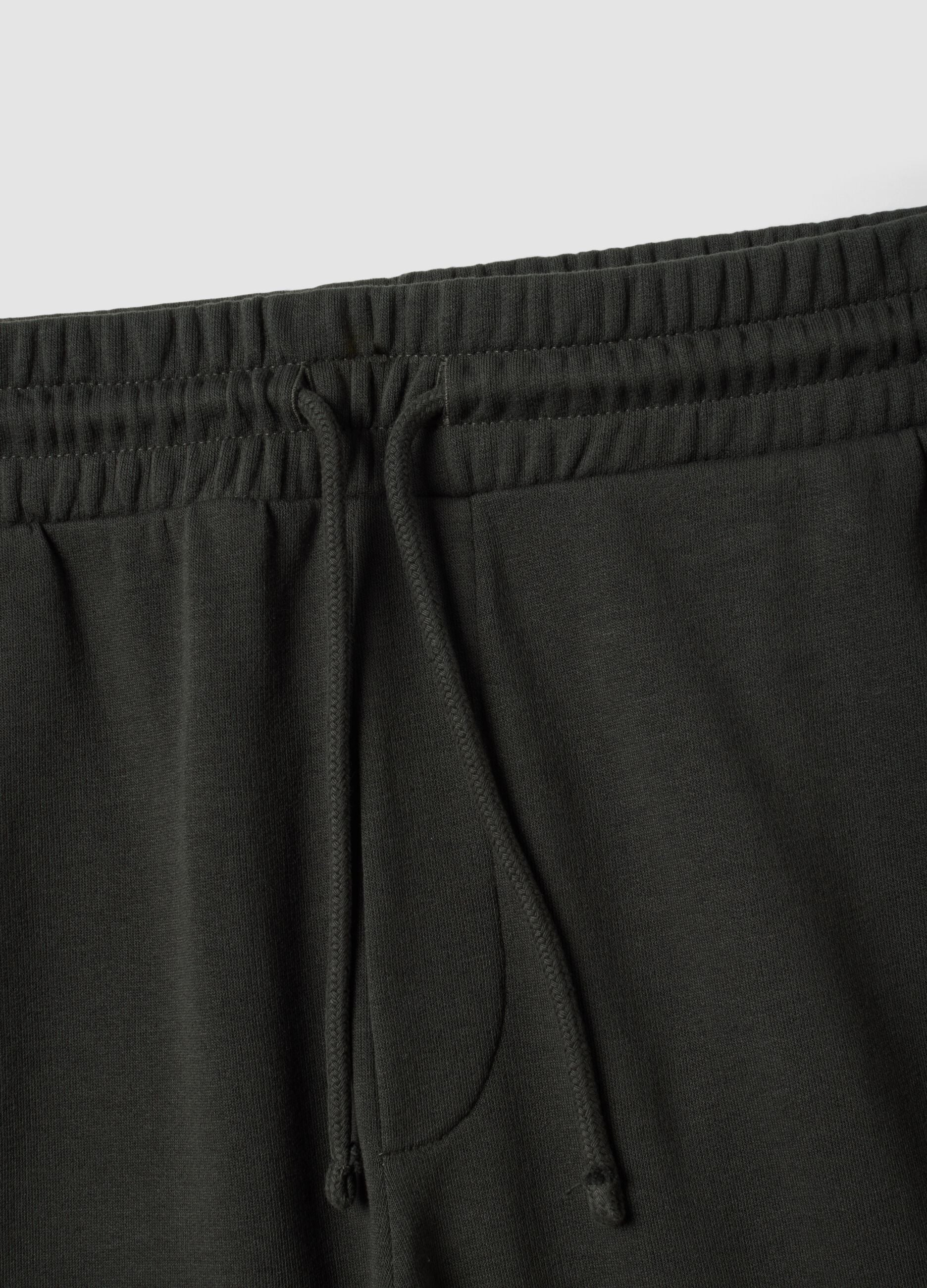 Pantaloni jogger grigio scuro in misto cotone regular fit