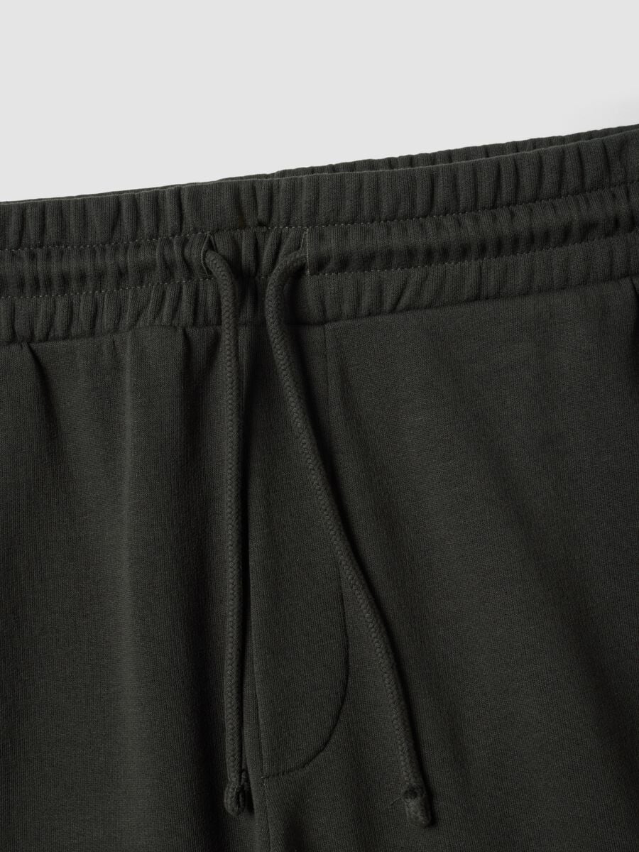 Pantaloni jogger grigio scuro in misto cotone regular fit_2