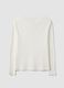 White organic cotton pyjama top with grandad collar_6