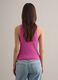 Tank top in cotone elasticizzato rosa regular fit_3