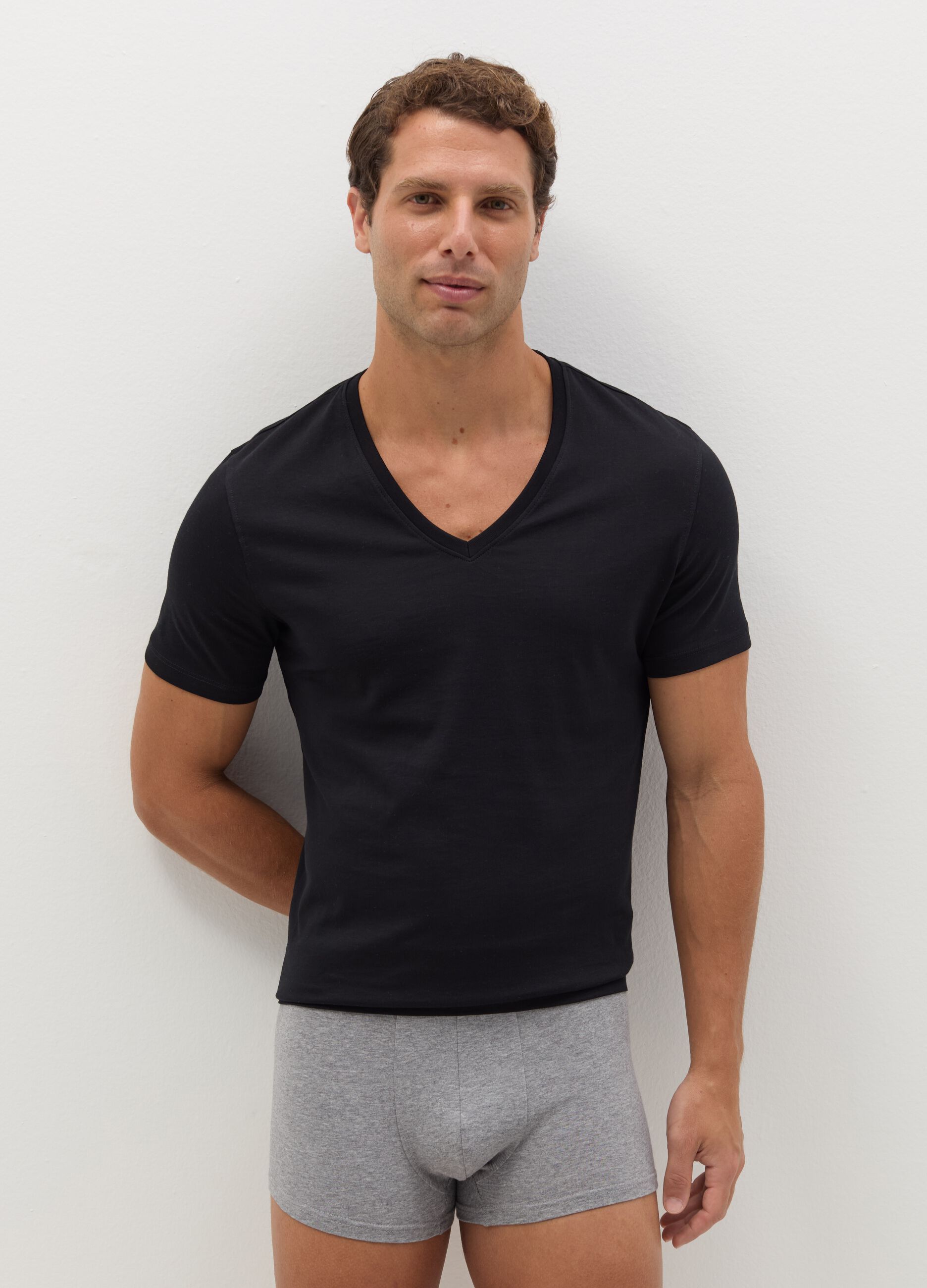 Three-pack boxer shorts in stretch organic cotton